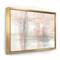 Designart - Intersect II Grey - Pink Modern Canvas in Gold Frame